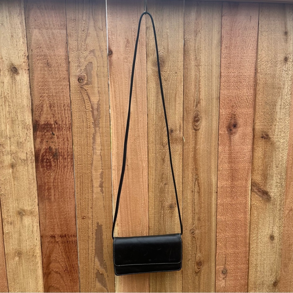 Fossil Black Leather Crossbody Bag